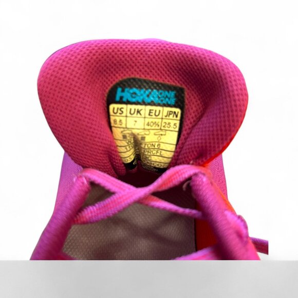 Hoka One One Clifton 6 Women’s 8.5 Poppy Red Running Shoes | Cushioned Trainer - Picture 5 of 9